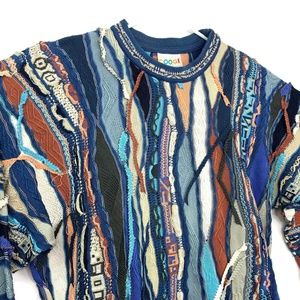 Vintage 90's Coogi Blue Striped Australian Sweater